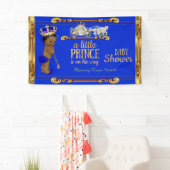 Prince Baby shower Blue Gold Carriage Ethnic Spandoek (Insitu)