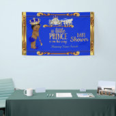 Prince Baby shower Blue Gold Carriage Ethnic Spandoek (Beurs)