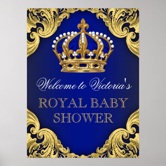 Prince Baby Shower Bord Poster (Voorkant)