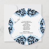 Prince Baby shower Boy Blue Leopard Kaart (Achterkant)