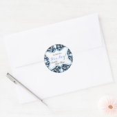 Prince Baby shower Boy Blue Leopard Ronde Sticker (Envelop)