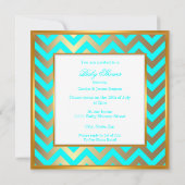 Prince Baby shower Boy Gold Blauwgroen Blue Ethnic Kaart (Achterkant)