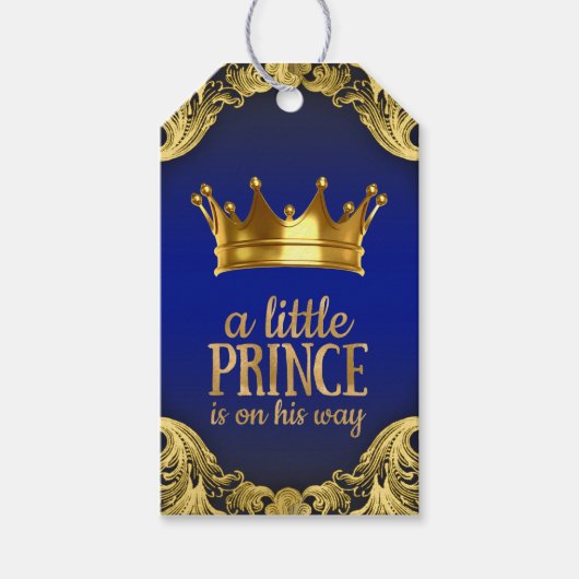 Prince Baby shower Cadeaulabel (Voorkant)
