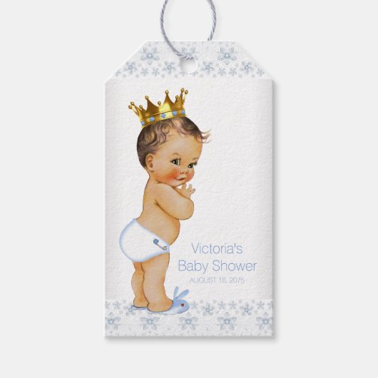 Prince Baby shower Cadeaulabel (Voorkant)
