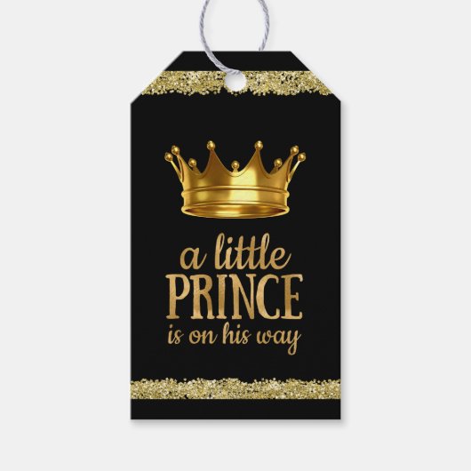 Prince Baby shower Cadeaulabel (Voorkant)