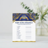 Prince Baby shower Games Word Scramble Rhyme Quiz (Staand voorkant)