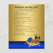 Prince Baby shower Games Words and Rhyme (Achterkant)