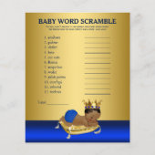 Prince Baby shower Games Words and Rhyme (Voorkant)