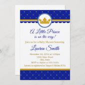 Prince Baby shower Invitation Baby Boy Kaart (Voorkant / Achterkant)