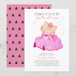 Prince Baby shower Katten Kitten Meisjes Roze Scha Kaart