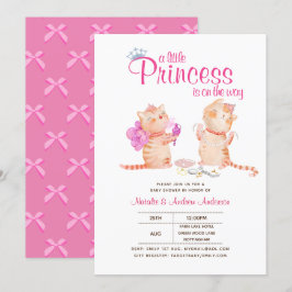 Prince Baby shower Katten Kitten Meisjes Roze Scha Kaart