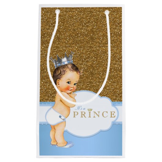 Prince Baby shower Klein Cadeauzakje (Voorkant)