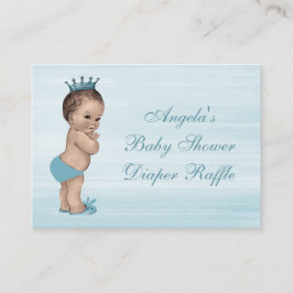  Prince Baby shower Luier Raffle Informatiekaartje