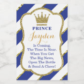 Prince Baby shower Mini Wijnflesetiketten Wijn Etiket (Enkel label)