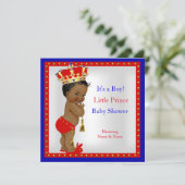 Prince Baby shower Red White Blue Boy Etnic Kaart (Staand voorkant)