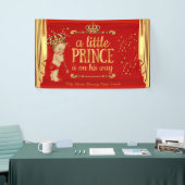 Prince Baby shower Rood Goud Drapes Blonde Boy Spandoek (Beurs)