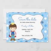Prince Baby shower Save the Date (Voorkant)