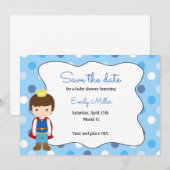 Prince Baby shower Save the Date (Voorkant / Achterkant)