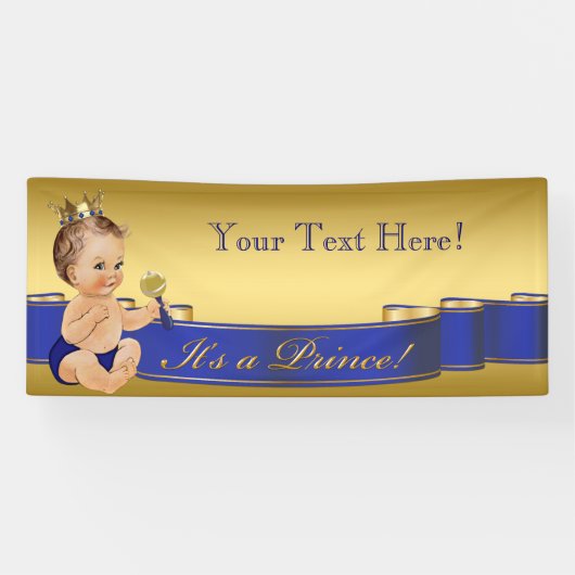 Prince Baby Shower Spandoek (Horizontaal)