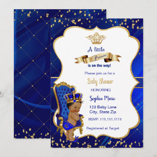 Prince Baby shower Uitnodiging Baby Boy Shower