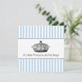 Prince Baby Shower voor Jongen Kaart (Staand voorkant)
