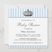 Prince Baby Shower voor Jongen Kaart (Achterkant)