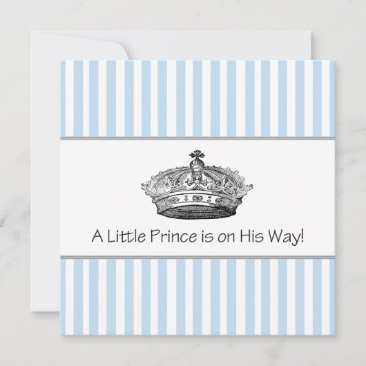 Prince Baby Shower voor Jongen Kaart (Voorkant)