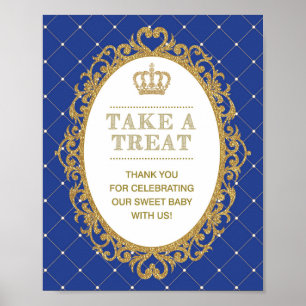 Prince Baby shower voor Snoep Bar-decor Poster