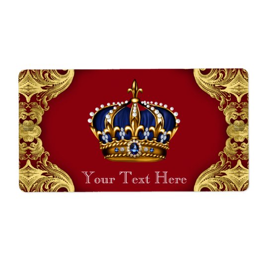 Prince Baby shower Waterfles Etiket (Voorkant)