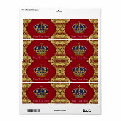 Prince Baby shower Waterfles Etiket (Full Sheet)