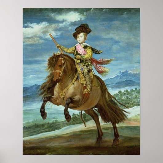 Prince Balthasar Carlos over horseback, c.1635-36 Poster (Voorkant)