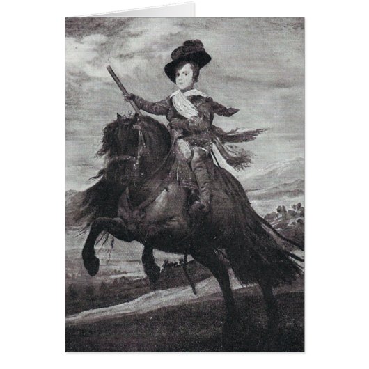 Prince Balthasar over Horseback door Velazque (Voorkant)