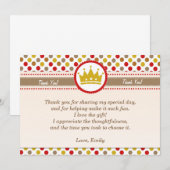 Prince Bedankt voor je kaart Red Gold (Voorkant / Achterkant)