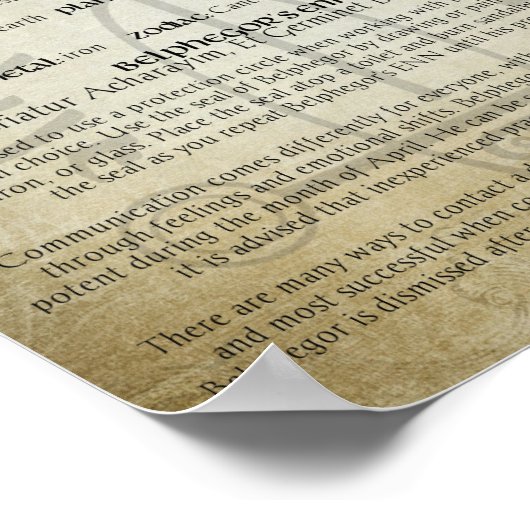 Prince Belphegor Goetia Demon Poster (Hoek)