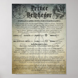 Prince Belphegor Goetia Demon Poster