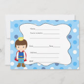 Prince Birthday Baby shower Invitation Vul in Kaart (Voorkant)