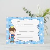 Prince Birthday Baby shower Invitation Vul in Kaart (Staand voorkant)