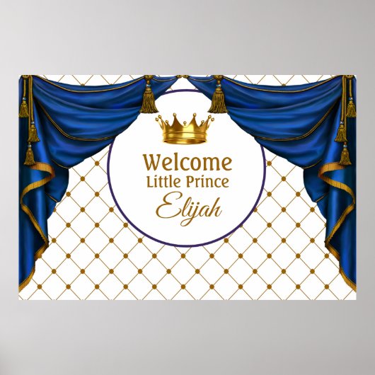 Prince Birthday Little Prince Baby shower Poster (Voorkant)