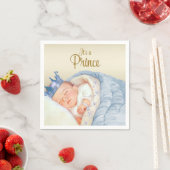  Prince Blauw Goud Baby shower Servetten (Insitu)