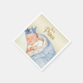  Prince Blauw Goud Baby shower Servetten (Hoek)