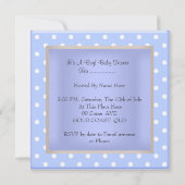 Prince blue Baby shower Boy Baby Crown Spot Kaart (Achterkant)