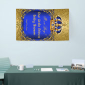 Prince Blue Gold Damask Baby shower Boy 2 Spandoek (Beurs)