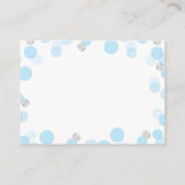 Prince Blue & Silver Baby shower Diaper Raffle Enc Informatiekaartje (Achterkant)
