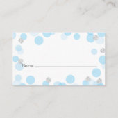 Prince Blue & Silver Baby shower Diaper Raffle Informatiekaartje (Achterkant)
