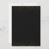 Prince Boy Baby shower | Black Faux Gold Glitter Kaart (Achterkant)