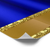 Prince Boy Baby shower Blue 2 African American Poster (Hoek)