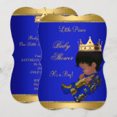 Prince Boy Baby shower Blue Ethnic Kaart (Voorkant / Achterkant)