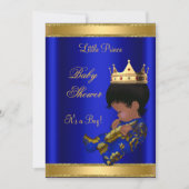 Prince Boy Baby shower Blue Ethnic Kaart (Voorkant)