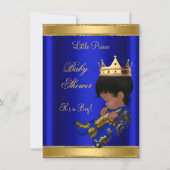 Prince Boy Baby shower Blue Ethnic Kaart (Voorkant)
