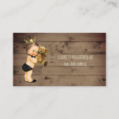 Prince Boy Baby shower Registry Insert Rustic Wood Informatiekaartje (Voorkant)